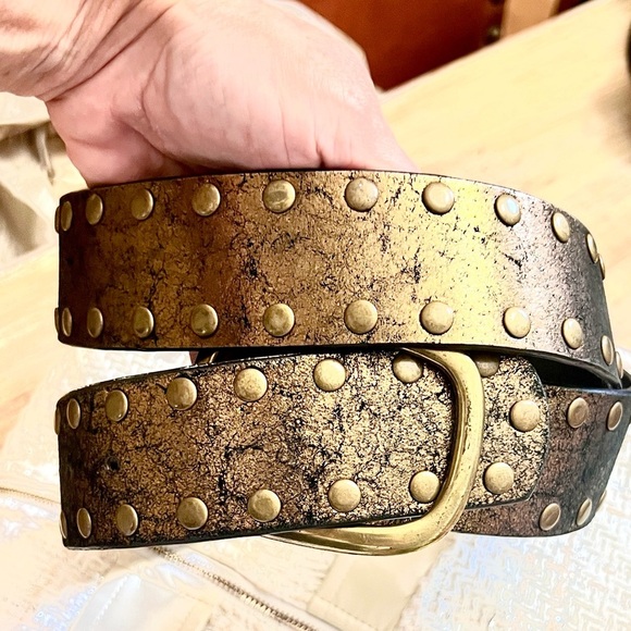 Via Spiga,Soft Italian Leather Belt,Metal Embellishments,Excellent Cond,Size L main image 9